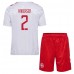 Maillot de foot Danemark Joachim Andersen #2 Extérieur vêtements enfant Europe 2024 Manches Courtes (+ pantalon court)